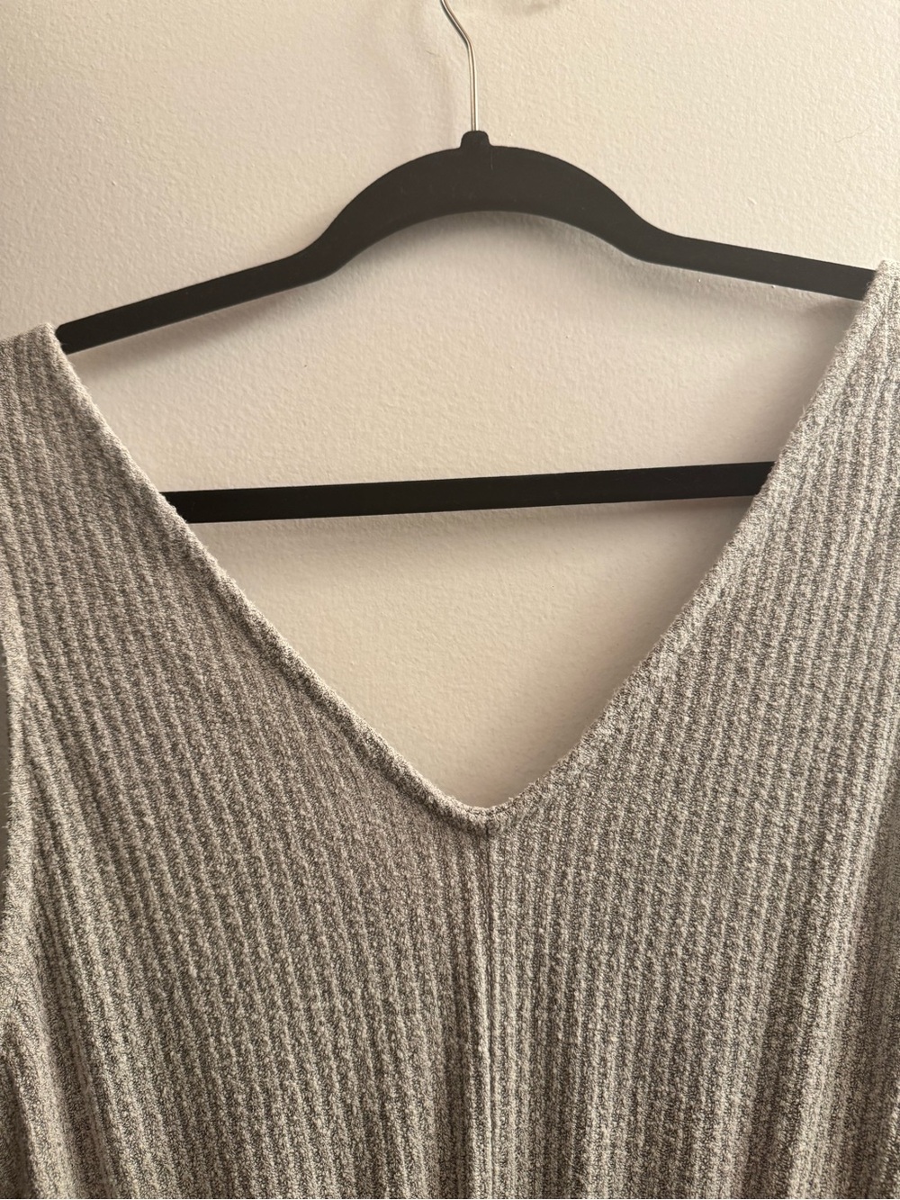 Sleeveless Wrap Knit Romper in Light Gray - Picture 11 of 14